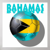 Poster Drapeau des Bahamas - Drapeau des Caraïbes (Devant)