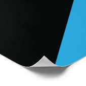 Poster Drapeau des Bahamas en noir, or et Aquamarine (Coin)