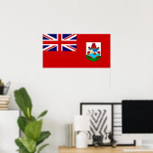 Poster Drapeau des Bermudes (Bureau à domicile)