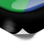 Poster Drapeau des Comores (Coin)