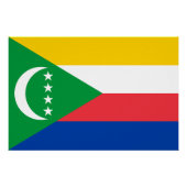 Poster Drapeau des Comores (Devant)