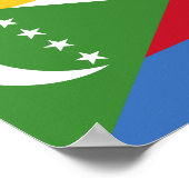 Poster Drapeau des Comores (Coin)