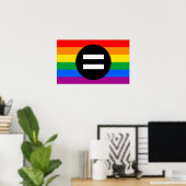 Poster Drapeau des droits gays (Bureau à domicile)