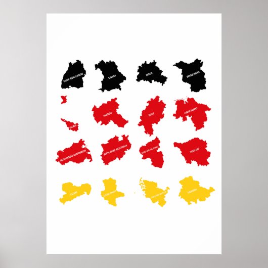 Poster Drapeau des États allemands (Devant)
