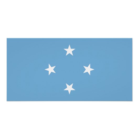 Poster Drapeau des États fédérés de Micronésie (Devant)