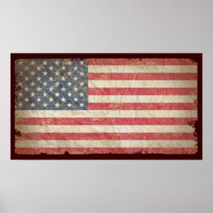 Poster Drapeau des Etats-Unis