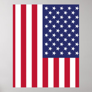 Poster Drapeau des États-Unis d'Amérique