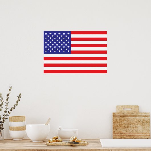 Poster Drapeau des États-Unis d'Amérique (Cuisine)