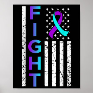 Poster Drapeau des États-Unis de lutte Bonheur Sensibilis