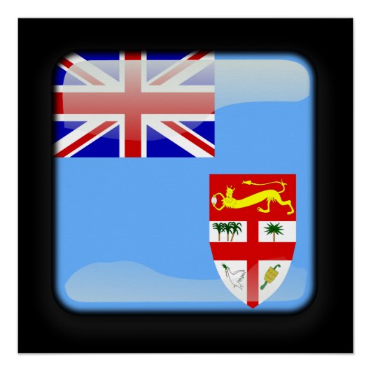 Poster Drapeau des Fidji (Devant)