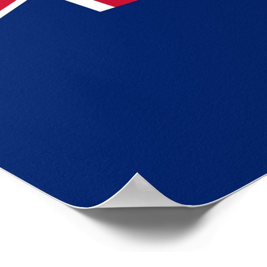 Poster Drapeau des îles Caïmans (Coin)