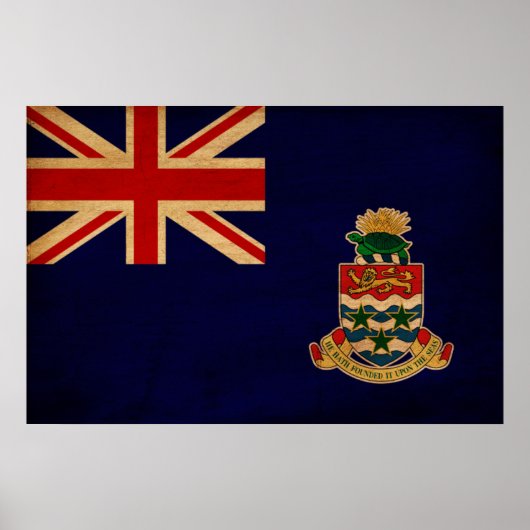 Poster Drapeau des îles Caïmans (Devant)