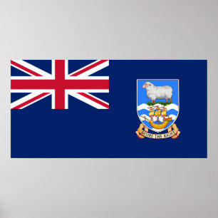Poster Drapeau des îles Falkland (Territoire britannique)