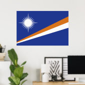 Poster Drapeau des Îles Marshall (Bureau à domicile)