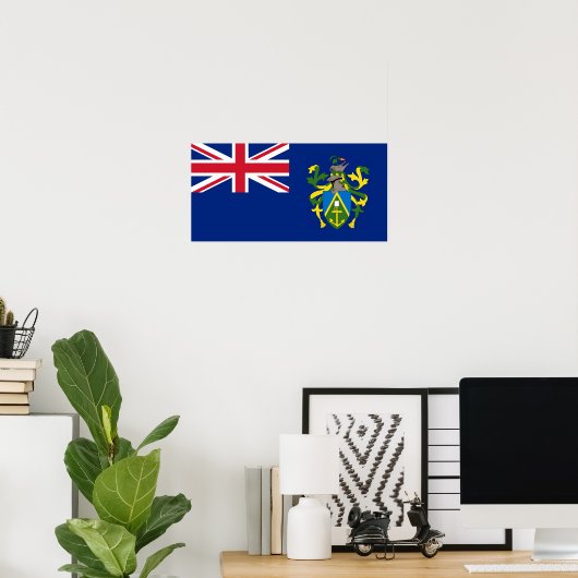 Poster Drapeau des îles Pitcairn (Bureau à domicile)