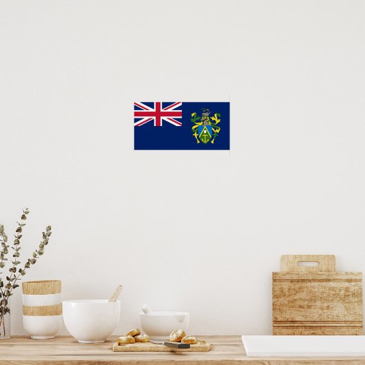 Poster Drapeau des îles Pitcairn (Cuisine)