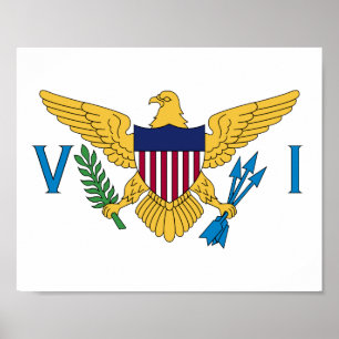 Poster Drapeau des îles Vierges américaines