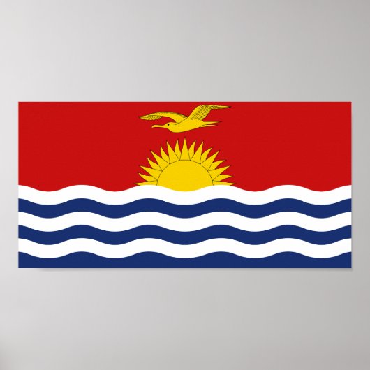 Poster Drapeau des Kiribati (Devant)