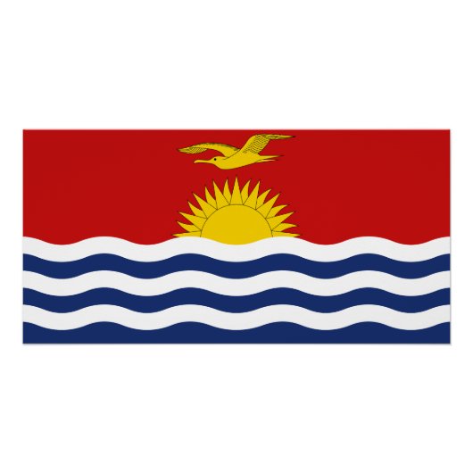 Poster Drapeau des Kiribati (Devant)