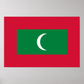 Poster Drapeau des Maldives (Devant)