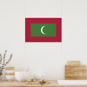Poster Drapeau des Maldives (Cuisine)