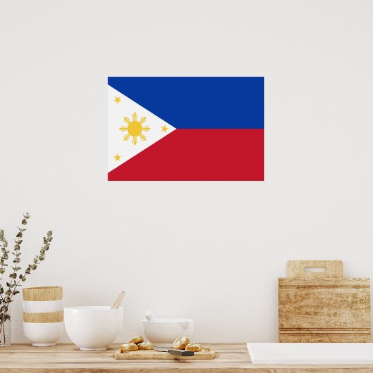 Poster drapeau des Philippines (Cuisine)