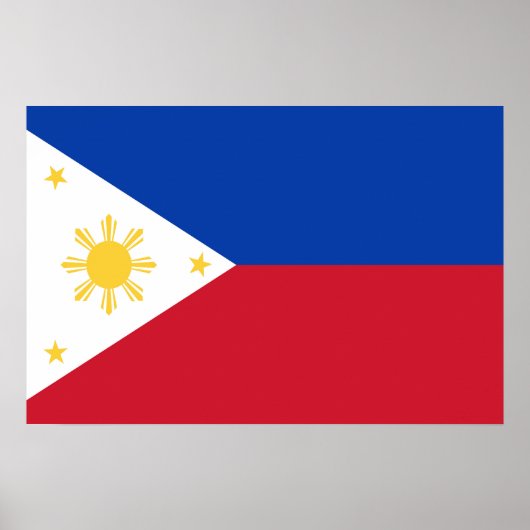 Poster drapeau des Philippines (Devant)