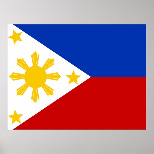 Poster Drapeau des Philippines (Devant)