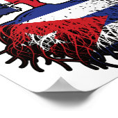 Poster Drapeau des racines de l'arbre cubain britannique (Coin)