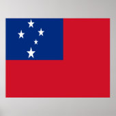 Poster Drapeau des Samoa (Devant)