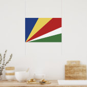 Poster drapeau des Seychelles (Cuisine)
