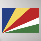 Poster drapeau des Seychelles (Devant)