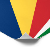 Poster Drapeau des Seychelles (Coin)