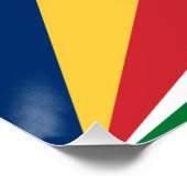 Poster Drapeau des Seychelles (Coin)