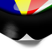 Poster Drapeau des Seychelles (Coin)