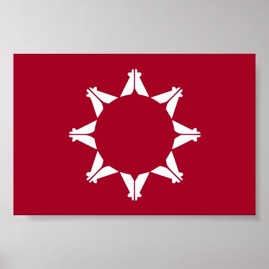 Poster Drapeau des Sioux Oglala Lakota (Devant)