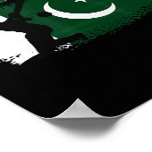 Poster Drapeau des supporteurs de cricket pakistanais Pak (Coin)