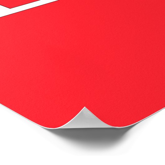 Poster Drapeau des Tonga (Coin)