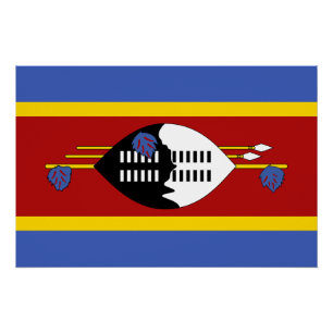 Poster Drapeau d'Eswatini