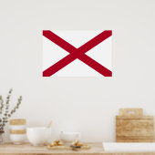 Poster Drapeau d'Etat Alabama, Croix de St Andrew Crimson (Cuisine)