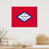 Poster Drapeau d'État Arkansas (Cuisine)