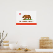 Poster Drapeau d'État de Californie (Cuisine)