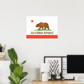 Poster Drapeau d'État de Californie (Bureau à domicile)