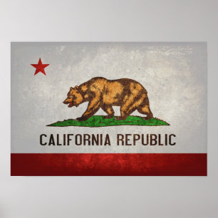 Poster Drapeau d'État de Californie