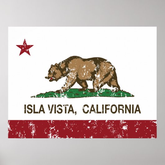 Poster Drapeau d'État de Californie Isla Vista (Devant)