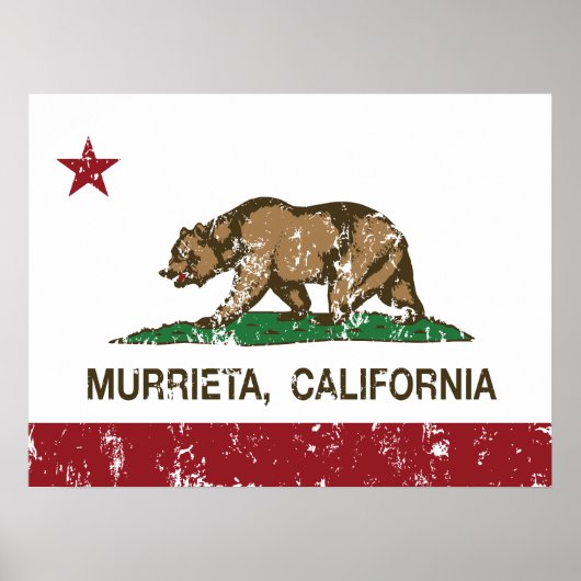 Poster Drapeau d'État de Californie Murrieta (Devant)
