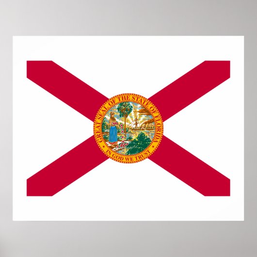 Poster Drapeau d'État de Floride (Devant)