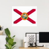 Poster Drapeau d'État de Floride (Bureau à domicile)