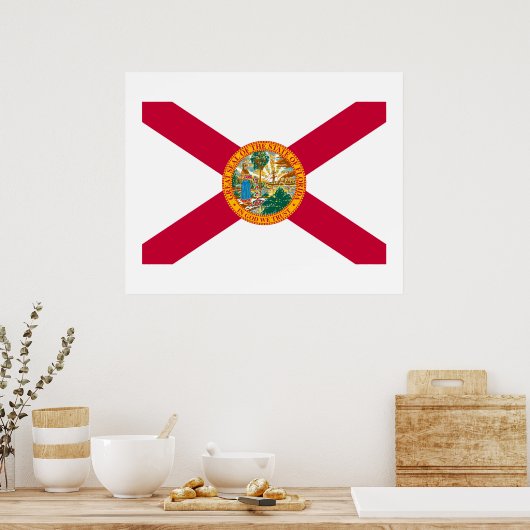 Poster Drapeau d'État de Floride (Cuisine)