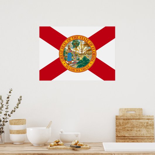 Poster Drapeau d'État de Floride (Cuisine)